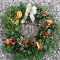 Christmas Holly Wreath 14 Inch Deluxe Natural