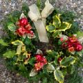 Christmas Holly Wreath 10 Inch Deluxe